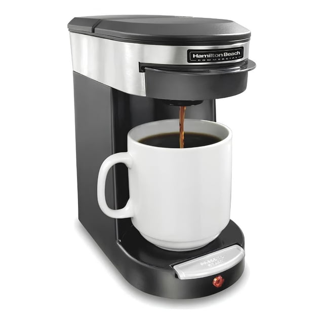 Cafetera Individual Hamilton Beach Commercial Deluxe para Cápsulas de Café y Té, 1 Taza 500 W