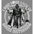 thumbnail image 2 of Boy's Star Wars Darth Vader St. Patrick's Day Your Lack of Green Disturbing  Performance Graphic Tee Charcoal Heather Small, 2 of 4