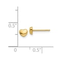 thumbnail image 2 of 14k Yellow Gold Polished Heart Post Earrings - Measures 4x4mm Wide, 2 of 2