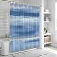 thumbnail image 6 of Navy Blue Grey Bathroom Shower Curtains with 12 Hooks Polyester Waterproof Shower Curtain for Stalls and Bathtubs Abstract Art Oil Painting Blue Ombre Decorative Bathroom Privacy Curtain 36x72 Inches, 6 of 9