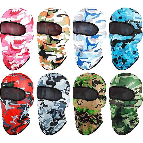 8 Pack Balaclava Face Mask Full Face Cover Hood Shiesty Ski Mask for Men Women