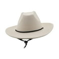 thumbnail image 5 of Cowboy Hat Jazz Hat Decor Cowgirl Hats for Wedding Holiday Stage Performance Beige, 5 of 8