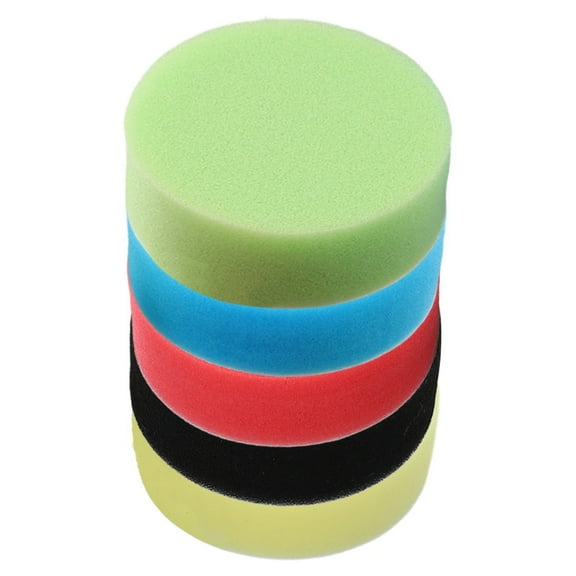 Tekuisi 5pcs 6" 6inch Flat Car Polishing Foam Buffing Sponge Pad Kit for Car Polisher #Q
