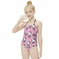 thumbnail image 4 of Hello Kitty Girls One Piece Swimsuits Hawaiian Summer Swimwear Beach Bathing Suit Outfits, 4 of 7