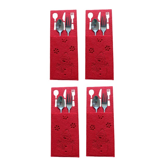 Bolsa de cubiertos para Decoración de mesa soporte de vajilla de Wdftyju Navidad tela Rectangular no tejida para restaurante familiar Hotel y fiesta