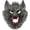 Fuzzy Wolf, variant on Jiibva Fuzzy Wolf PU Foam 3D Face Cover Mask Halloween Cosplay Accessory 25x26cm