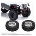 thumbnail image 5 of Beadlock Wheels and Tires 2Pcs RC Wheels Metal Remote Control Car Tires Replacement Parts for Axial SCX24 90081, Metal Micro Crawler Tires [silvery], 5 of 9