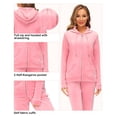 thumbnail image 5 of Chándal de terciopelo para mujer Traje de chándal de terciopelo para mujer 2 piezas (Rosa L), 5 of 5
