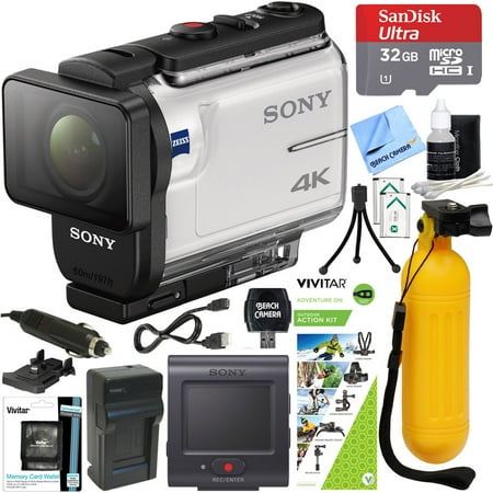 Sony Action Camera Accessories Sony FDR-X3000R 4K Action Camera with Live View Remote + Outdoor Action Kit & Accessory Bundle ()