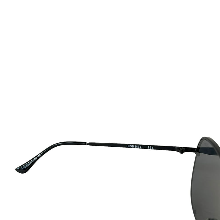 Quay Australia High Key Black Smoke Aviator Sunglasses