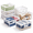 Transparent White-15.7 x 13.8 x 3.9 Inch - 6 Pack, variant on Transparent White 10.5 x 10.5 x 2.5 Inch - 8 Pack Plastic Storage Bags with Easy-Glide Zippers