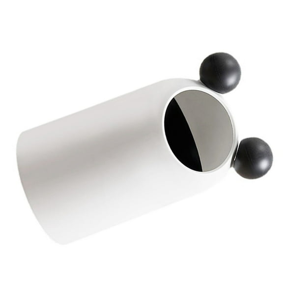 Bote de Basura Apertura Inclinada Gran Capacidad Aspecto Moderno Contenedor de Basura Engrosado para Cocina Baño Oficina Sala de Estar Blanco