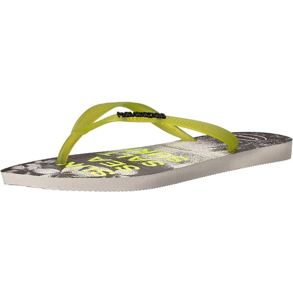 Havaianas Womens Slim Paisage Sandals 4132614 White Yellow 41 42