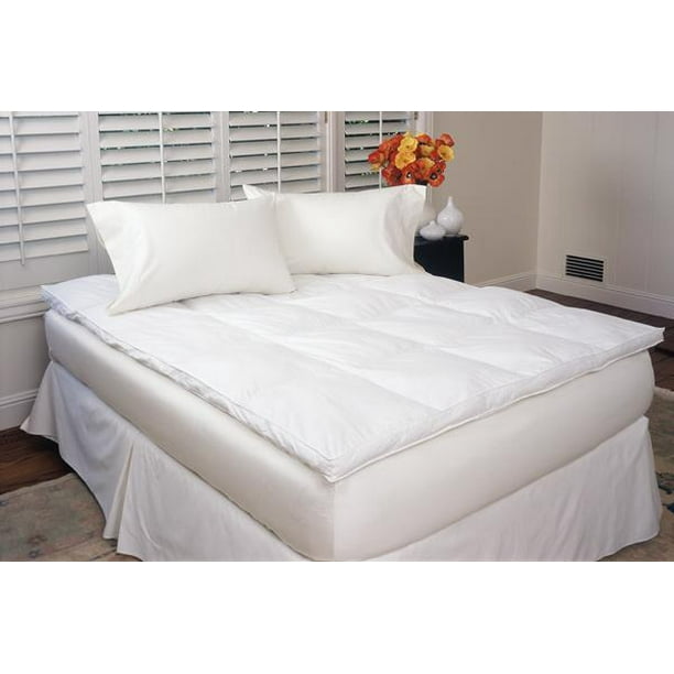 Baffled Box Feather Bed White / Twin - Walmart.com - Walmart.com
