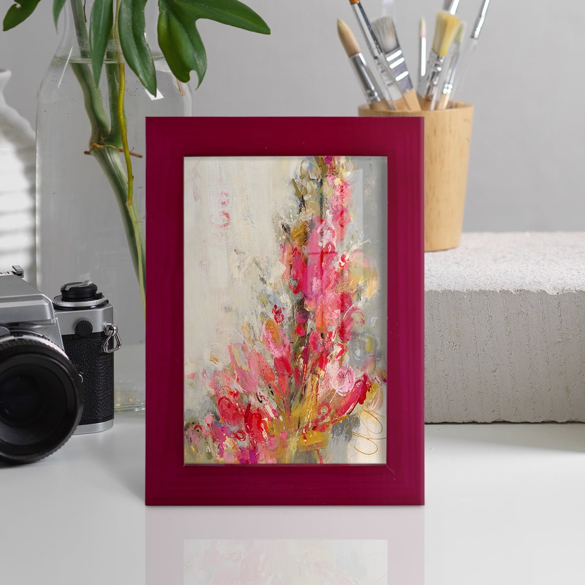 Flip Side - Framed Print w/glass - Cherry Red