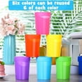 thumbnail image 3 of NOGIS 12 Pcs Unbreakable Plastic Tumblers,Kids Plastic Cups,Plastic Kids Juice Tumblers in 6 Assorted Colors for Children and Adults,No BPA,13.5OZ/400ml, 3 of 7