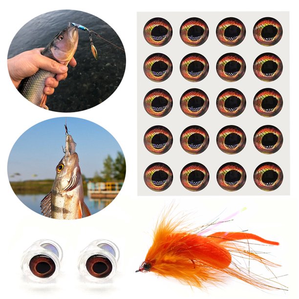 Pegatinas Ojos Holográficas 3D Hugtrwg Ojo Señuelo Profesional 20 Piezas 4/6/8mm