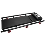 أداة الأداء W85005 40 In. 6-Caster المتداول متجر الزاحف مع مسند رأس مبطن قابل للتعديل، أسود