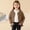 Coffee, variant on Kids Classic Jacket Padded Silk Mix Long Sleeve Thick Layer Wearing for 1-16Years