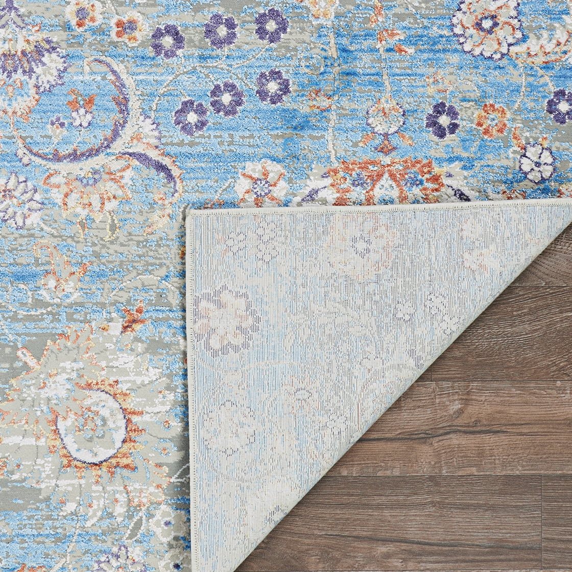 Couristan Vibrata Chateau Multi-Pacific Blue Runner Rug