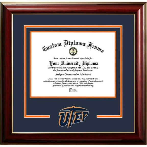 Campus Images TX951CMGTSD-1185 8.5 x 11 in. University of Texas, El Paso Classic Spirit Logo Diploma Frame