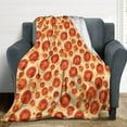 thumbnail image 4 of Pepperoni Cheese Pizza Lightweight Flannel Blanket 50"x60" Funny Food Plush and Warm Fleece Blanket for Couch Bed Throw Blanket for Women Men Soft Cozy Microfiber Throw Blanket, 4 of 6