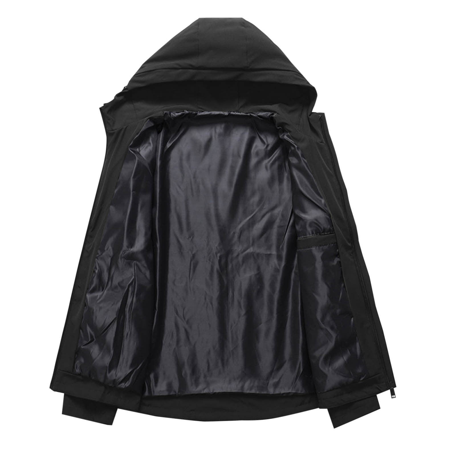 Men's Zip Up Utility Jacket with Hood Nylon Long Sleeve Men's Zip Up Utility Jacket with Hood Nylon Long Sleeve