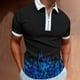 thumbnail image 2 of Playera de Manga Corta Athleisure con Media Cremallera y Solapa Impresa en 3D para Hombre Pompotops oipoqjl24969, 2 of 3