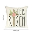 thumbnail image 3 of Easter Pillow Covers Easter Decorations for Home He is Risen Floral Pillows Bunny Easter Buffalo Plaid Eggs Decorative Throw Pillows Spring Easter Farmhouse Decor 1pc - 18x18'', 3 of 6