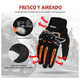 thumbnail image 3 of Guantes Proteccion Pantalla  Bloosom Táctil De Dedo Para Motocicleta Naranja M, 3 of 4