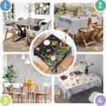 thumbnail image 4 of Red Mushroom Star Black Pattern Square Tablecloth,Waterproof Square Table Cover,Wipeable Spillproof Washable Table Cover for Home Kitchen Party Decor 60"x60"(152x152cm), 4 of 6