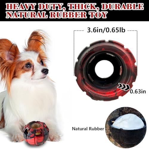 Dog Toy, Frozen Dog Treats to Keep Dogs Busy, Interactive Treat Dispensing Dog Toy Puzzle, Interactive Chew Toys for Puppy Small Medium Dog, Power Chewer, Durable Rubber-Easy to Clean (Medium)
