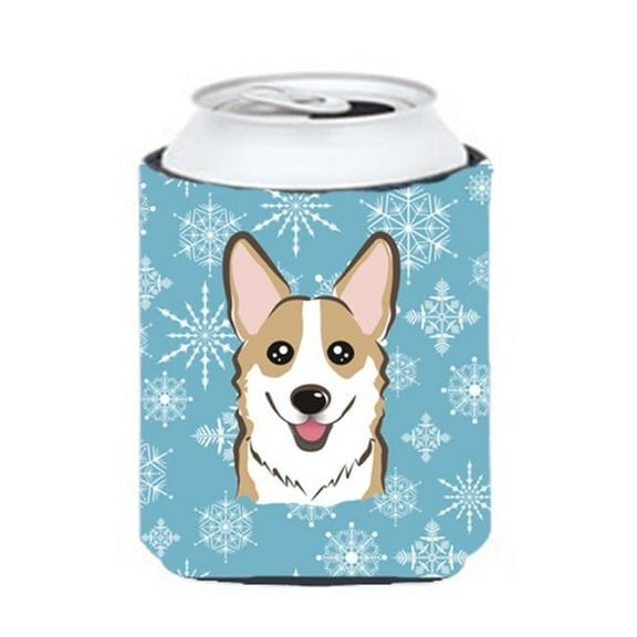 Snowflake Sable Corgi Can & Bottle Hugger