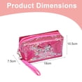 thumbnail image 2 of Sequin Print Monogram Makeup Bag Cartoon Cosmetics Toiletry Travel Organizer Bag, 2 of 5