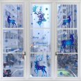 thumbnail image 2 of Pegatinas de Feliz Navidad para ventana, pegatinas de copos de nieve de alce azul, decoraciones navideñas para el hogar, calcomanías de Año Nuevo, suministros 2024, 2 of 4
