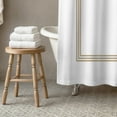thumbnail image 3 of Creative Products Beige and White Letter S Monogrammed 71x74 Shower Curtain, 3 of 7