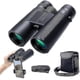 thumbnail image 1 of 12x42 Binoculars With Roof Prism For Adults, Compact, Portable, Waterproof, With Night Vision, Bak4 Prism, Fmc Lens, Hd Clear Vision For Birds,black, 1 of 5