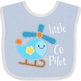 thumbnail image 3 of Inktastic Little Co-pilot Cute Helicopter Boys or Girls Baby Bib, 3 of 4