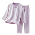 thumbnail image 1 of Birdeem Children's Homewear Set, Winter, Solid Color, Thick Warm Fleece, Two-Piece for Kids, Kids Fleece Pants, 1 of 7