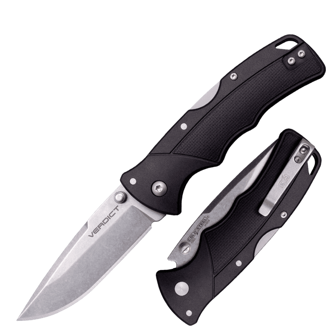 Cold Steel Knives Verdict C3SPSS Black Lockback Stainless Pocket Knife FL-C3SPSS Cuchillo Cold Steel, Inc. Verdict Lockback