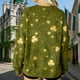 thumbnail image 5 of Crew Cuello Sudadera de Manga Larga de las Mujeres de San Patricio Día de Impresión Suéter, San Patricio Día Festivo Shamrock Top, 5 of 7