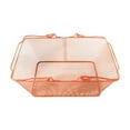 thumbnail image 3 of Abbracc Panier d'Achats avec Poignée Panier d'Épicerie pour Librairie Cuisine Fleur Arrêt orange, 3 of 9