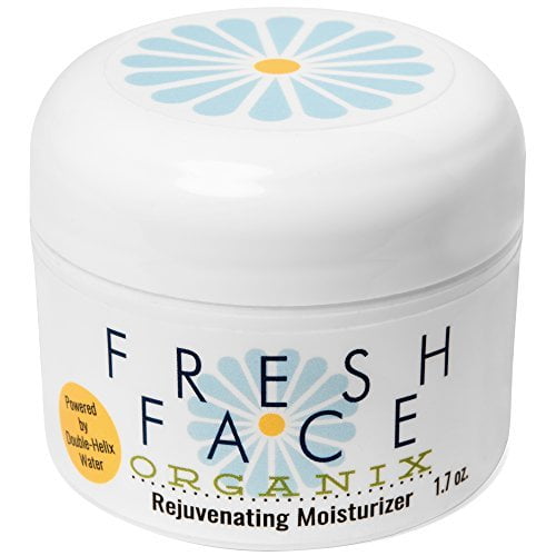 Hidratante facial orgánico Fresh Face Organix – Puede ayudar a revivir el envejecimiento o la piel seca, aclarar las manchas oscuras y suavizar las arrugas – Hecho con agua de doble hélice