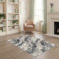 thumbnail image 2 of ODIKA 4'x6' Ultra-Soft Area Rug, Graffiti Marbled Grey Featuring Flowing Streaks Gradient Blend None Washable, Bare feet friendly, Silk-Touch for Bedroom Home office, 2 of 7