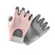 thumbnail image 3 of Guantes deportivos de medio dedo para mujer y hombre, 1 par, antideslizantes y con absorción de impactos para bicicleta. Rosa oscuro, 3 of 9