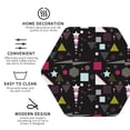 thumbnail image 3 of Lsque Colorful Geometry Pattern 4" Drink Coasters Set of 4, PVC Leather Absorbent Coasters, Table Coaster Set Decorative Coffee Cup Coasters Housewarming Gift -Hexagon, 3 of 6