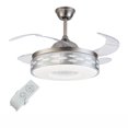 thumbnail image 1 of Modern 42" Invisible Ceiling Fan Light W/Remote Control Pendant Light Chandelier Silver, 1 of 12