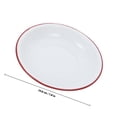 thumbnail image 2 of Homoyoyo Assiette Profonde en Émail Rouge Vintage pour Cuisine, Usage Polyvalent comme Assiette de Souper, Salade, Collation, 2 of 7