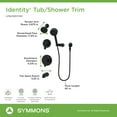 thumbnail image 5 of Symmons 679615TRM Identity Hydromersion Pressure Balanced Tub And Shower System - Chrome, 5 of 7