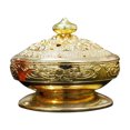 thumbnail image 1 of Quemador de incienso de metal budista con forma de cono de loto tibetano, con efecto cascada y reflujo, ideal para aromaterapia espiritual en templos y salas de yoga. dorado, 1 of 8